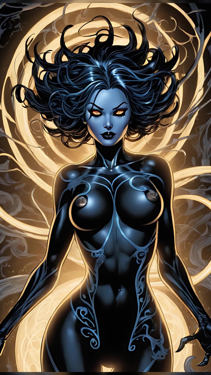 LustRender: Naken natt virvel skugga Tendrils