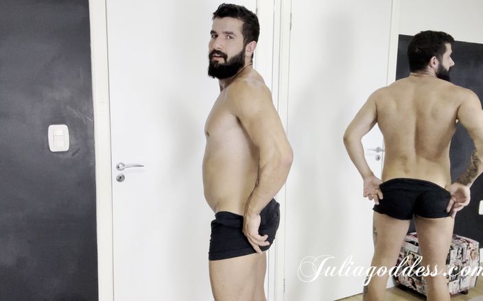 Stud Sebastian solo: Şehvetli striptiz ve boşalma