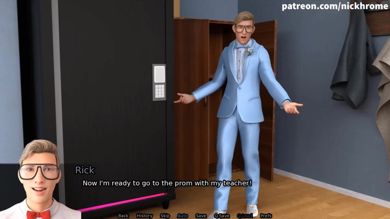 Visual Novels: SexBot 62 - busty teacher pounced on a nerd
