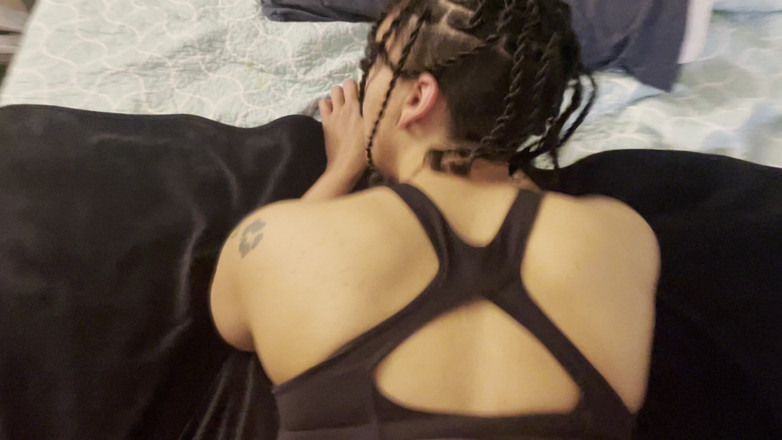 EnbyDykes: Відео від першої особи: товста змащена чорношкіра дупа і триббінг