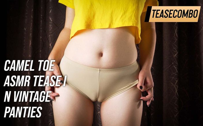 Teasecombo 4K: Camel toe asmr trêu chọc trong quần lót cổ điển