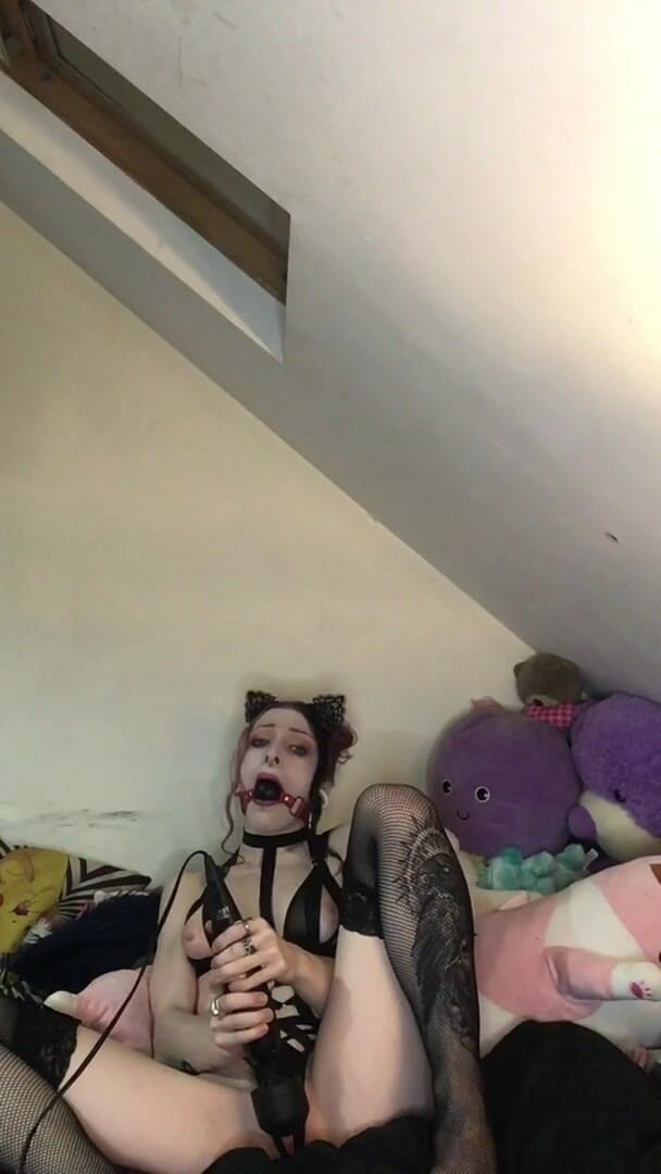 Rokkyhorrorx: 欲火中烧的堵嘴小猫试图安静