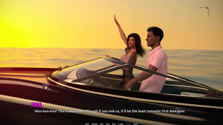 3D Cartoon Porn: Plaja Dominos 16 John prima întâlnire cu Fiona Boat La apus, sfw