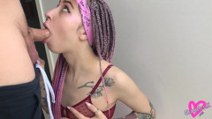 Shameless: Horny tattooed babe blowjob and fucking - cum on ass