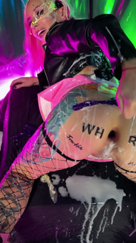 Bukkake & Anal Fisting for a Cyberpunk Slut