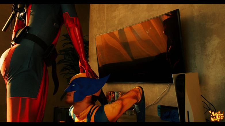 MollyRedWolf: Deadpool vs. Wolverine. Crazy Sexy Brawl - Moliyredwolf