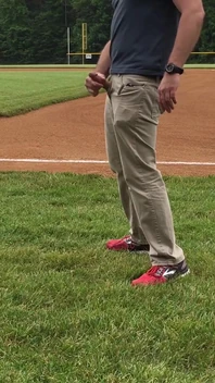 Jerking off on the Baseball Field by Home Plate