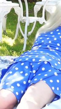 Busty Blonde MILF Rachel Travers Masturbates Outdoor