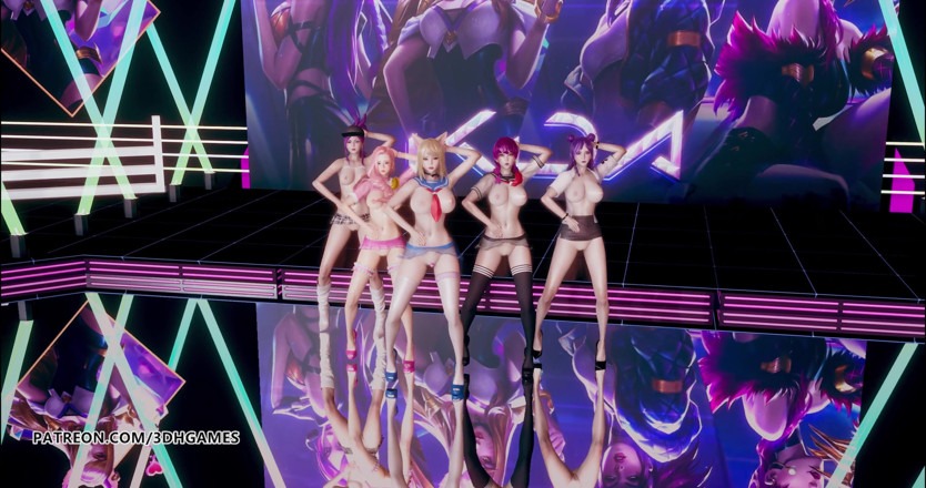 3D-Hentai Games: Ciao venere - ondeggiando ondeggiando danza nuda Ahri Akali Kaisa Evelynn...
