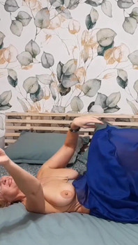 Selena's exiting half naked posing and sex games in bed