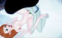Hentai Smash: Kim Możliwe jedzenie cipki Sheego przed nożycami - Kim Possible Lesbian...