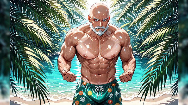 Erotic Man: Ông già hói đẹp trai không mặc áo sơ mi