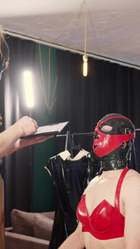 Mistress Dresses up Her Little Rubber Toy