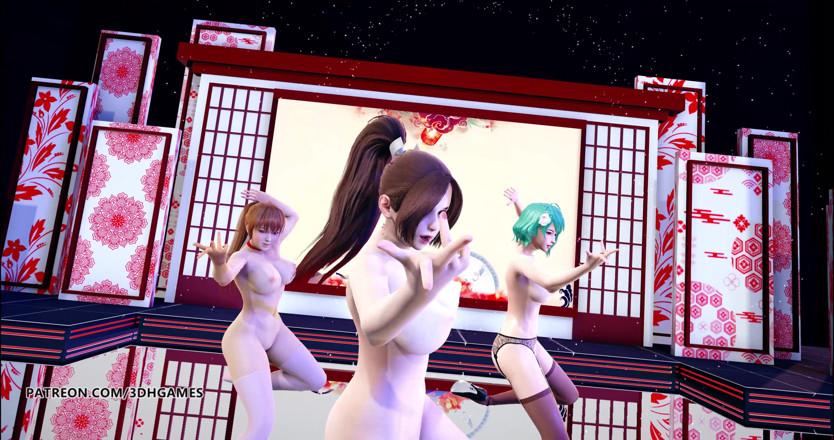 3D-Hentai Games: Gigareolevo - bağımlılık striptiz mai shiranui tamaki kasumi