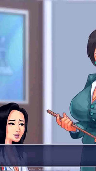 Summertime Saga: Profesor MILF berjalan di sekitar kolej dengan dildo dalam pepeknya ep 73