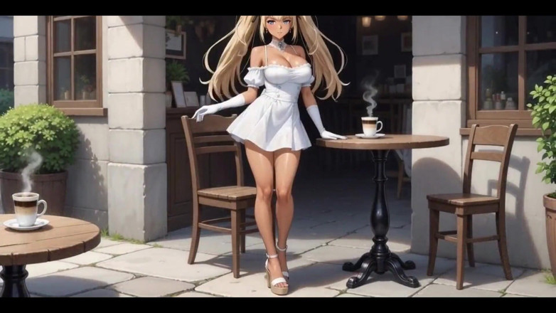 HotKitty20: Promenade avec rumi - elle joue avec sa chatte ai générée