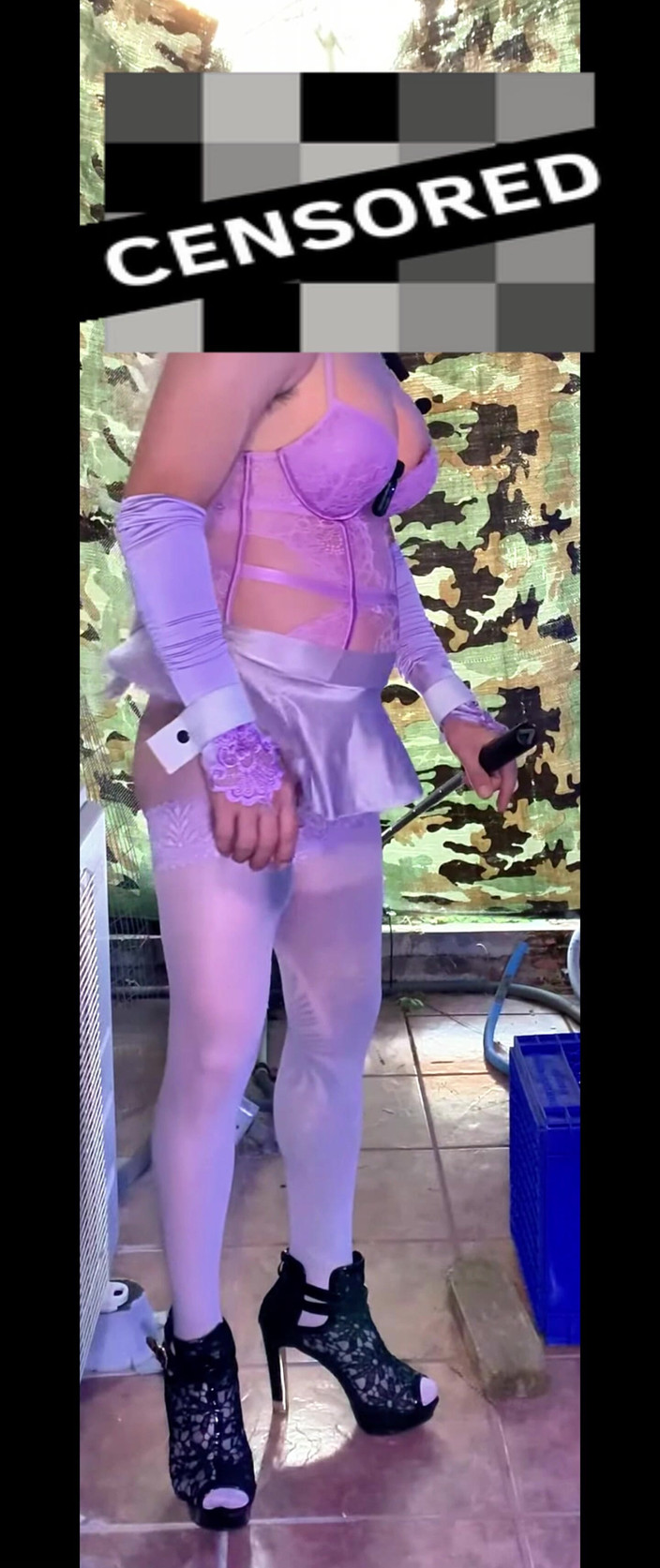 Benito414: TS Shemale Krásný zadek v punčochách