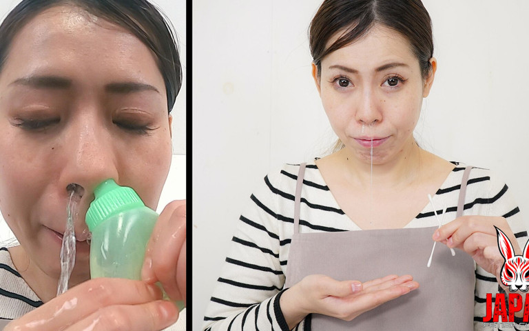 Chinatsu Hashino Stimulating Her Nose to Produce Mucus and Taste It (Japan Fetish Fusion)
