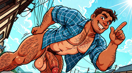 Erotic Man: Hunks xuất tinh quái vật dongs