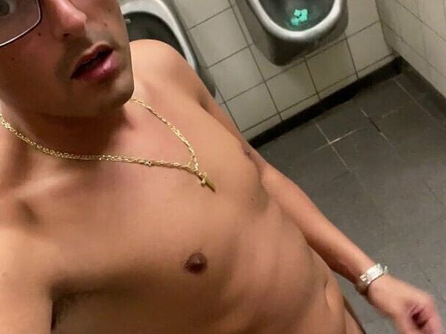 German Twink Masturbates Naked on the Toilet at the Highway Rest Stop (Twinkboy studio)