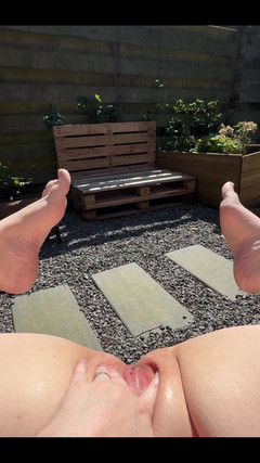 Naughty Mila: Pissing All Over Myself in My Garden