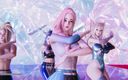 3D-Hentai Games: [MMD] Mave - Pandora Striptease sexy KDA Ahri Ahri Akali Kaisa...