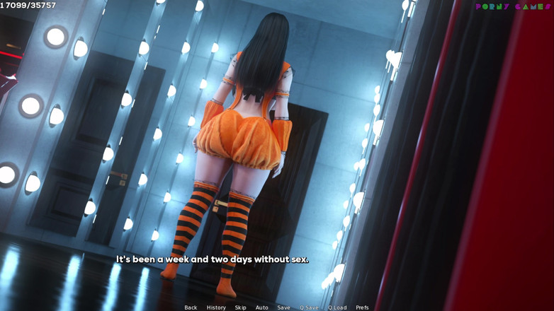 Porny Games: shamandev的欲望阴影 - 大黑屌在胡同里群交，小女人被深深地抽插 49