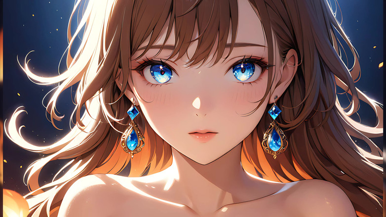 LustRender: Ember Kiss: una hermosa jovencita iluminada por una pequeña llama