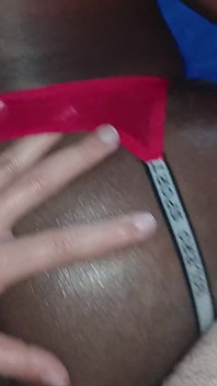 Černý Femboy S Dobrým Spodním Prádlem Je Potěšením Ten Zadek a Penis