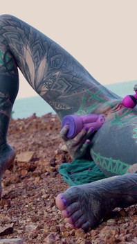 Tattoo Teen Anal Masturbation
