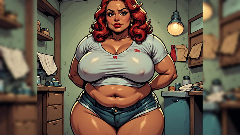 AI Porn: Arte bbw paffuta