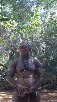 Handjob in the Waterfall Cumming with Soft Cock