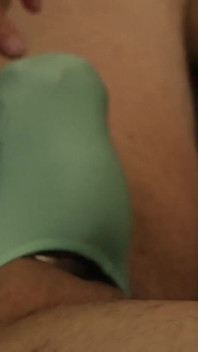 Seafoam green spandex string utbuktande spel