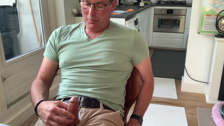 TJenner: Jerking off by the Kitchen. Intense Orgasm