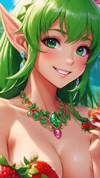 Ai Nude Art - Nude Adult Woman Eating Strawberry (part 2)