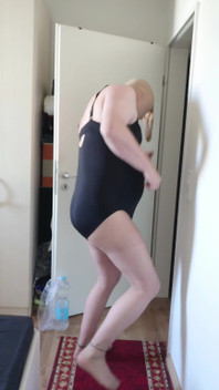 Funny Dance in Body and Tights