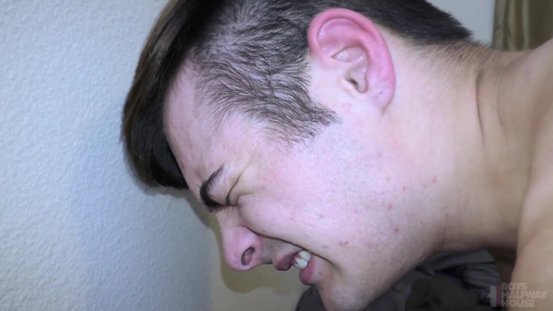 Boys half-way house: Hairy teenage bully put into place by thick cocked halfway...
