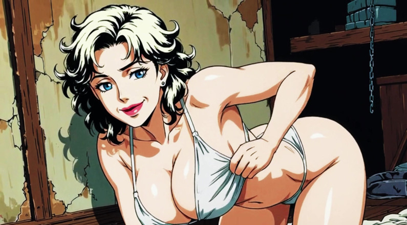 AI Porn: 비키니를 입고 괴롭히는 거유 밀프