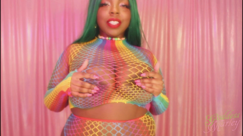 Goddess Marley: Regenbogen, cocktease mit dicken titten