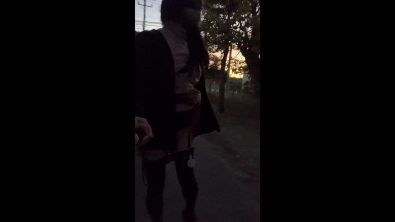 megu2002: Unabhängiges Training no22 Exposition Spaziergang auf der straße bei Dämmerung