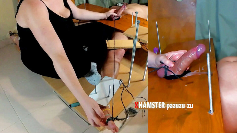 Pazuzu_zu: 女主调教打手枪游戏。如果他不射精，我会折磨他的脚