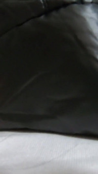 Cum Play on My New Long Black Shiny and Puffy Jacket 184