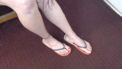 Abby Anna: Fruity flip flops toes shoeplay