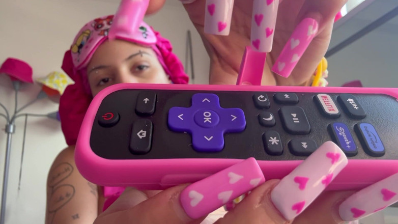 Nali Marie: Asmr - unghii lungi acrilice lovire cu fața atingând dinții - Fetiș...