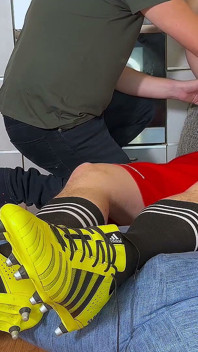 Post-match Submission Worshiping Footballer Baron’s Freshly Unlaced Soles
