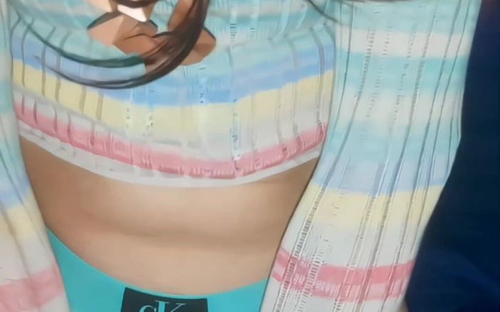 Lizzaali: Pose mesra dengan rok cokelat dan celana dalam hijau