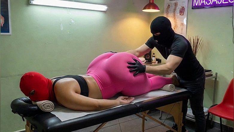 Animate golden: Stiefmoeder met dikke kont krijgt sensuele massage in roze legging...