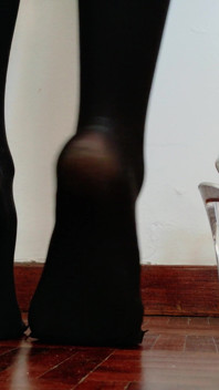 Nylon and Clear Heels