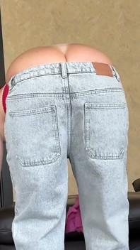 Jeans Down Ass Cheeks Tease