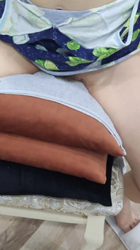 The Man Owner of the House Met the Housekeeper in His Kitchen and Fucked Her Hairy Pussy and Cum on Her Stomach and Hairy Pussy